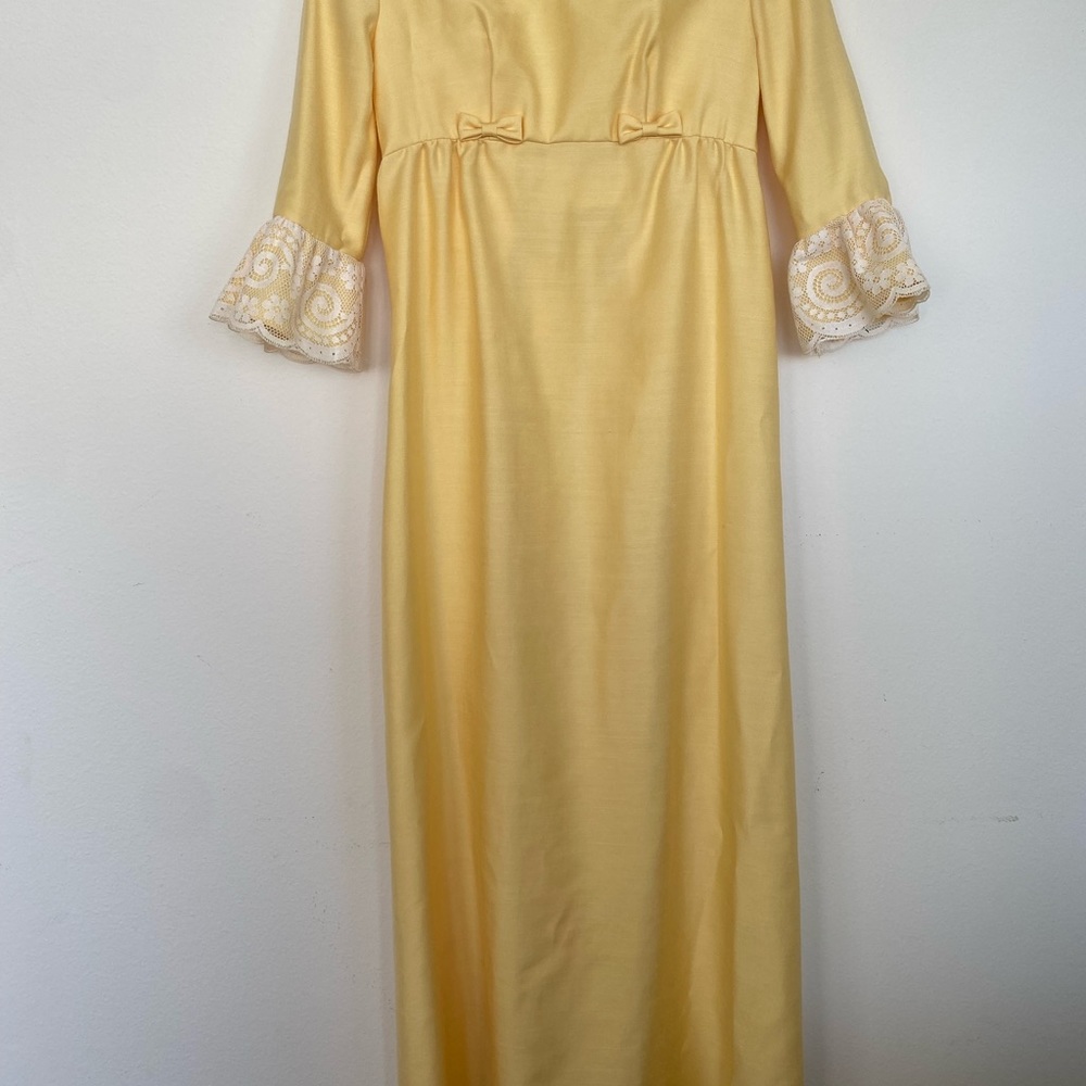 Handmade vintage 60s/70s dress empire waist, floor length.